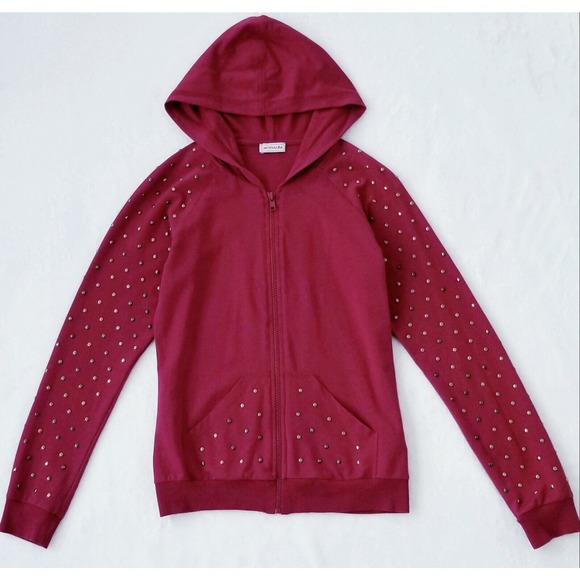 GIRLS MONNALISA BOUTIQUE COTTON EMBELLISHED DETAILS HOODIE POCKET JACKET 12 yrs
